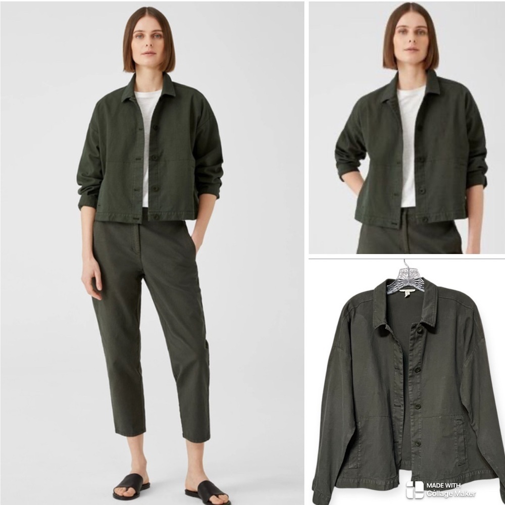 Eileen Fisher organic cotton hemp jacket